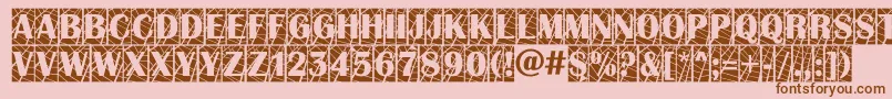 AAlbionictitulcmwb Font – Brown Fonts on Pink Background