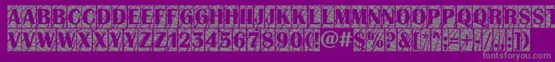 AAlbionictitulcmwb-Schriftart – Graue Schriften auf violettem Hintergrund