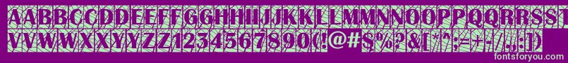 AAlbionictitulcmwb Font – Green Fonts on Purple Background