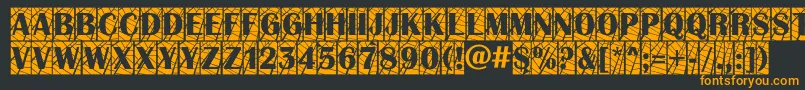 AAlbionictitulcmwb Font – Orange Fonts on Black Background