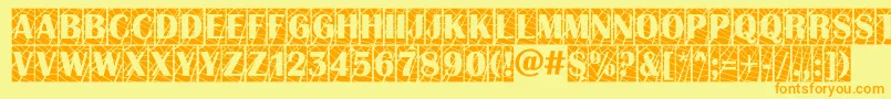 AAlbionictitulcmwb Font – Orange Fonts on Yellow Background