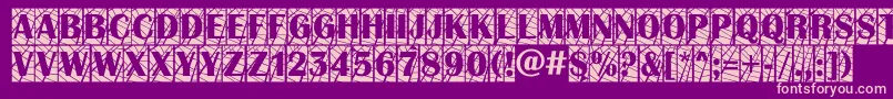 Fonte AAlbionictitulcmwb – fontes rosa em um fundo violeta