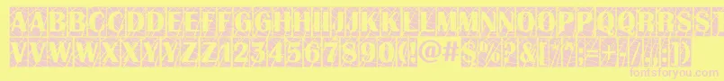 AAlbionictitulcmwb Font – Pink Fonts on Yellow Background