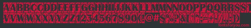 AAlbionictitulcmwb Font – Red Fonts on Black Background