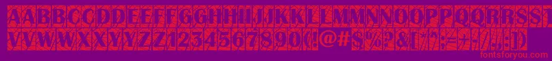 AAlbionictitulcmwb Font – Red Fonts on Purple Background