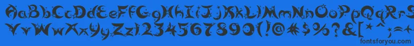 Moonstar Font – Black Fonts on Blue Background