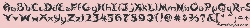 fuente Moonstar – Fuentes Negras Sobre Fondo Rosa