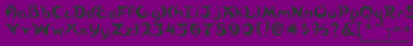 Moonstar-Schriftart – Schwarze Schriften auf violettem Hintergrund