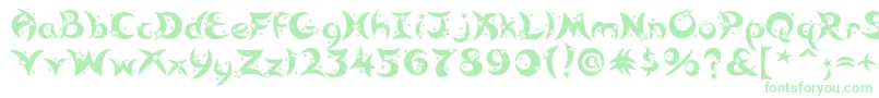 Moonstar Font – Green Fonts on White Background