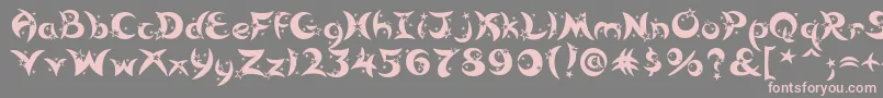 Moonstar Font – Pink Fonts on Gray Background