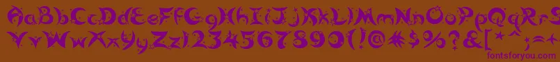 Moonstar Font – Purple Fonts on Brown Background