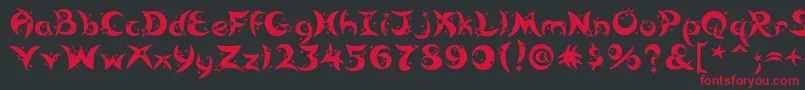 Moonstar Font – Red Fonts on Black Background