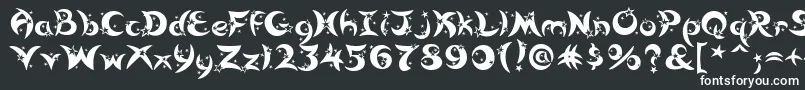 Moonstar-fontti – valkoiset fontit mustalla taustalla