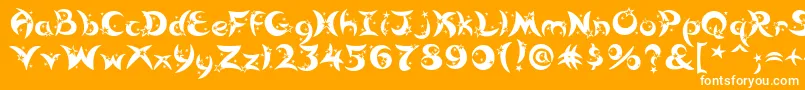 Moonstar Font – White Fonts on Orange Background