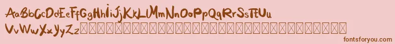 MoontanyPersonal Font – Brown Fonts on Pink Background
