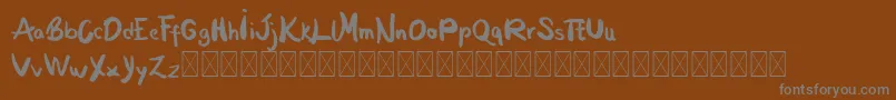 MoontanyPersonal Font – Gray Fonts on Brown Background