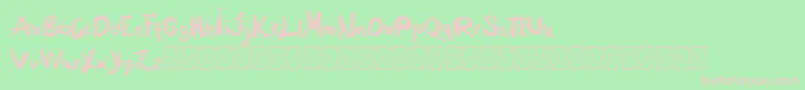 MoontanyPersonal Font – Pink Fonts on Green Background