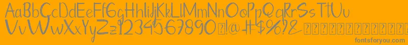 Moontea Family Font – Gray Fonts on Orange Background