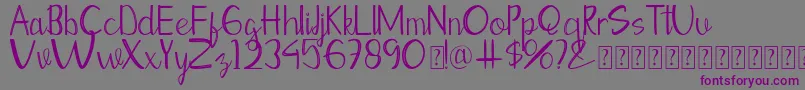 Moontea Script Family Font – Purple Fonts on Gray Background