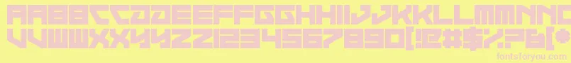 Moonwalk Miss Font – Pink Fonts on Yellow Background