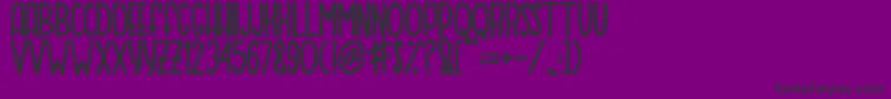 フォントMOQA FLOAT – 紫の背景に黒い文字