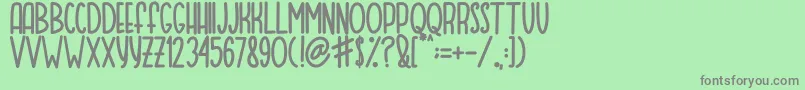 MOQA FLOAT Font – Gray Fonts on Green Background