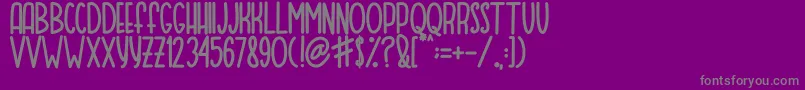 MOQA FLOAT Font – Gray Fonts on Purple Background