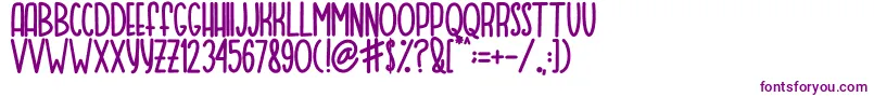 MOQA FLOAT Font – Purple Fonts on White Background