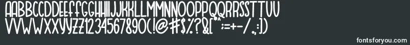 MOQA FLOAT-fontti – valkoiset fontit mustalla taustalla