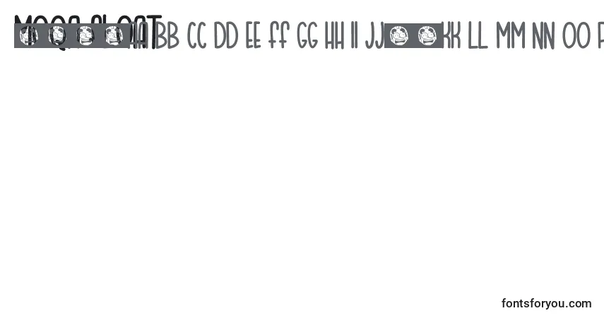 Schriftart MOQA FLOAT (134927) – Alphabet, Zahlen, spezielle Symbole