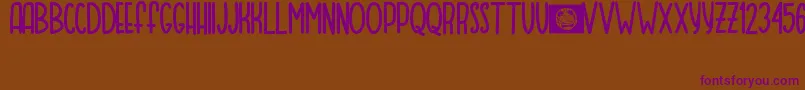 MOQA FLOAT Font – Purple Fonts on Brown Background