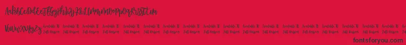 Morable Font – Black Fonts on Red Background