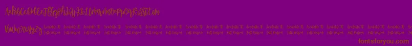 Morable Font – Brown Fonts on Purple Background