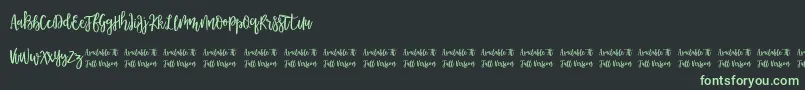 Morable Font – Green Fonts on Black Background