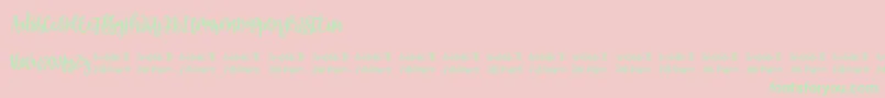 Morable-Schriftart – Grüne Schriften auf rosa Hintergrund