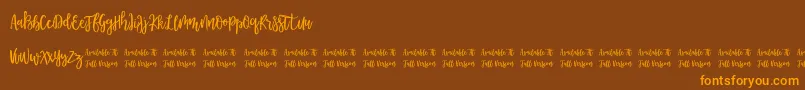 Morable Font – Orange Fonts on Brown Background