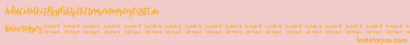 Morable Font – Orange Fonts on Pink Background