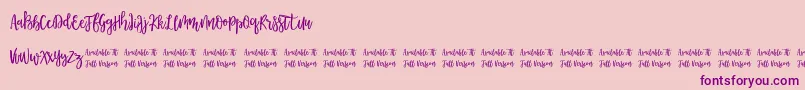 Morable Font – Purple Fonts on Pink Background