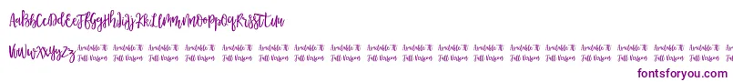 Morable Font – Purple Fonts on White Background