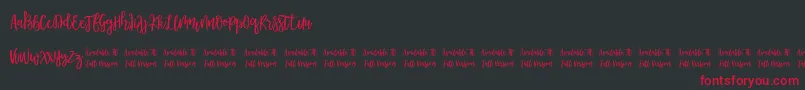 Morable Font – Red Fonts on Black Background