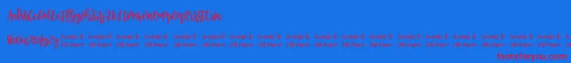 Morable Font – Red Fonts on Blue Background