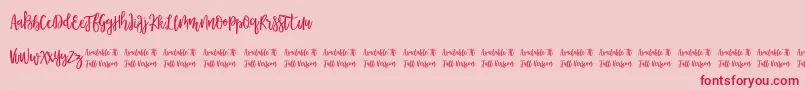 Шрифт Morable – красные шрифты на розовом фоне