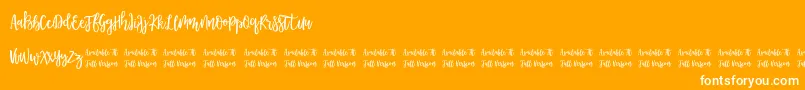 Morable Font – White Fonts on Orange Background