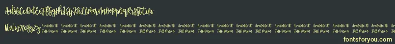 Morable Font – Yellow Fonts on Black Background