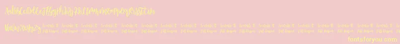 Morable Font – Yellow Fonts on Pink Background