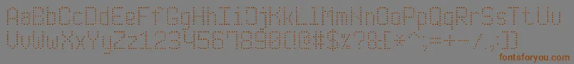 ModernDotDigital7 Font – Brown Fonts on Gray Background