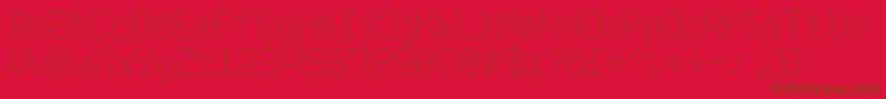 Police ModernDotDigital7 – polices brunes sur fond rouge