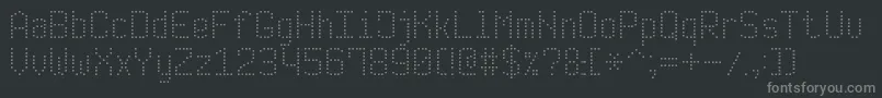 Fonte ModernDotDigital7 – fontes cinzas em um fundo preto