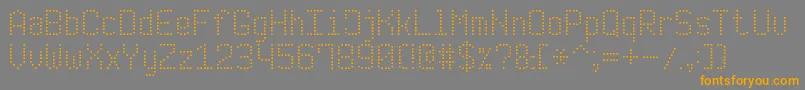 ModernDotDigital7 Font – Orange Fonts on Gray Background