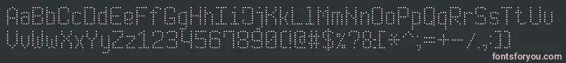Czcionka ModernDotDigital7 – różowe czcionki na czarnym tle